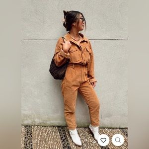 NWT 12th Tribe corduroy utility jumpsuit